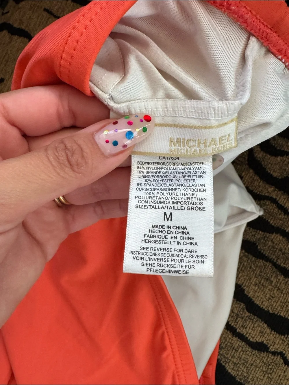 MICHAEL Michael Kors Coral Swimsuit Top